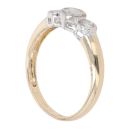 9ct Yellow Gold 0.25ct Diamond Trilogy Ring