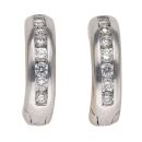 14ct White Gold 0.33ct Brilliant Cut Diamond Hoop Earrings