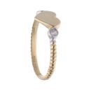 Children's 14ct Yellow Gold Cubic Zirconia Heart Stone Set Ring