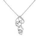 18ct White Gold 1.25ct Brilliant Cut Diamond Interlocking Hearts Pendant and Chain 24"