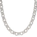Silver Patterned And Plain Belcher Chain 26"