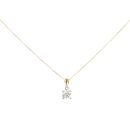 18ct Yellow Gold Diamond Solitaire Pendant and 16" Chain by Anya Belle