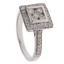 18ct White Gold 0.35ct Brilliant Cut Diamond Cluster Ring