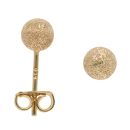 Gold Plated Silver Frosted Stud Earrings