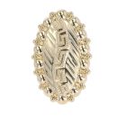 14ct Yellow And White Gold Greek Key Ring