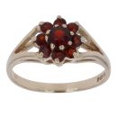 9ct Yellow Gold Garnet Cluster Ring