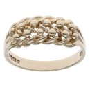 9ct Yellow Gold Two Row Keeper Ring