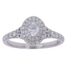 18ct White Gold 0.60ct Brilliant Cut Diamond Cluster Ring