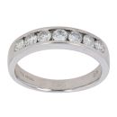 18ct White Gold 0.75ct Brilliant Cut Diamond Half Eternity Ring
