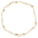9ct Yellow Gold Ball Link Fancy Bracelet 7"