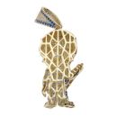 9ct Yellow Gold Blue and White Gemstone Michael Myers Figure Pendant