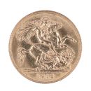 1912 George V Large Head UK Half Sovereign Coin