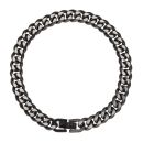 Unique & Co Stainless Steel Polished Black IP Plated Curb Bracelet 8.5"