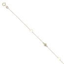 9ct Yellow Gold Alternating Disc and Bead Fancy Bracelet 7.5"