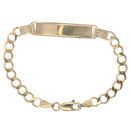 9ct Yellow Gold Curb ID Bracelet 5.5"