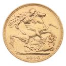 1890 Victoria Jubilee Head UK Full Sovereign Coin