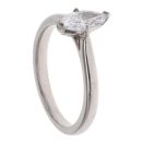 Platinum 0.45ct Marquise Cut Diamond Solitaire Ring