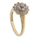 18ct Yellow Gold 0.45ct Brilliant Cut Diamond Cluster Ring