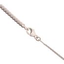 9ct White Gold 0.08ct Brilliant Cut Diamond Two Stone Chain 16"