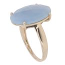 9ct Yellow Gold Blue Gemstone Single Stone Ring