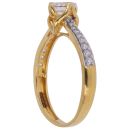 22ct Yellow Gold Cubic Zirconia Halo Ring