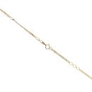 14ct Yellow Gold Cubic Zirconia Cluster Pendant And 18" Chain