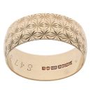 9ct Yellow Gold Patterned Wedding Band 7.5mm
