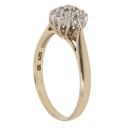 9ct Yellow Gold 0.11ct Brilliant Cut Diamond Cluster Ring