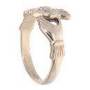 9ct Yellow Gold Diamond Claddagh Ring