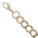 9ct Yellow Gold Double Link Curb Bracelet 8"