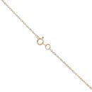 9ct Yellow Gold 0.05ct Diamond Fancy Pendant And Chain 16"