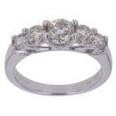 18ct White Gold 1.01ct Brilliant Cut Diamond Five Stone Ring