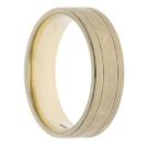 9ct Yellow Gold Stripe Wedding Band 5.9mm