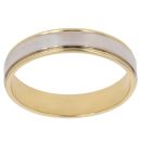 18ct Yellow And White Gold Wedding Band 4.9mm