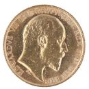 1908 Edward VII Large Head UK Half Sovereign Coin