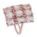 9ct Rose Gold Beryl Stone Set Ring