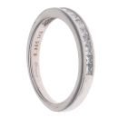 18ct White Gold 0.36ct Princess Cut Diamond Half Eternity Ring