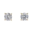 9ct Yellow Gold 1.03ct Brilliant Cut Lab Grown Diamond Solitaire Earrings