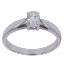 18ct White Gold 0.25ct Oval Cut Diamond Solitaire Ring