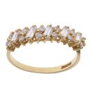 18ct Yellow Gold 0.75ct Baguette and Brilliant Cut Diamond Fancy Ring