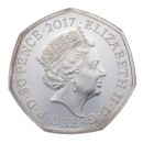 2017 Celebrating Beatrix Potter and Her Little Tales Mr. Jeremy Fisher 50 Pence Coin