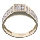 14ct Yellow Gold Cubic Zirconia Signet Ring
