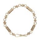 9ct Yellow Gold Patterned Fancy Bracelet 8"