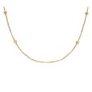22ct Yellow And White Gold Bead Chain 18"