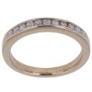 9ct Yellow Gold 0.25ct Brilliant Cut Diamond Half Eternity Ring