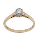 18ct Yellow Gold 0.10ct Diamond Solitaire Ring