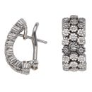 18ct White Gold 0.50ct Brilliant Cut Diamond Cluster Earrings