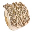 9ct Yellow Gold Four Row Keeper Ring