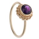 9ct Yellow Gold Amethyst Single Stone Ring
