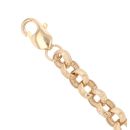 9ct Yellow Gold Patterned and Plain Belcher Bracelet 9"